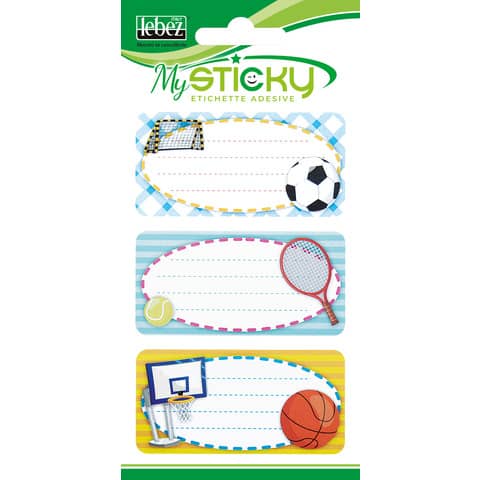 Etichette adesive scuola Lebez MySticky soggetto boy - fantasie assortite - A4088
